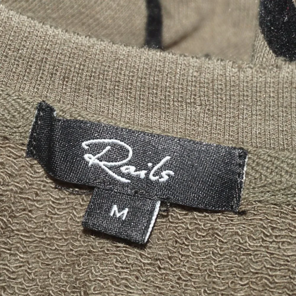 Rails Marlo Olive Flocked Tiger Sweatshirt - Picture 5 of 11